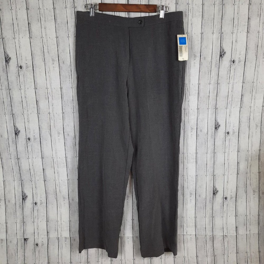 NEW Covington Dress Pants Extend Tab Pant Womens 14 Stretch Wide Leg Made In USA